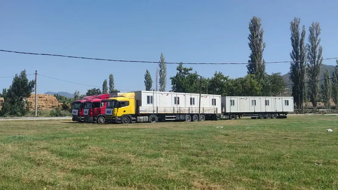 AFAD konteynerleri Sındırgı'da