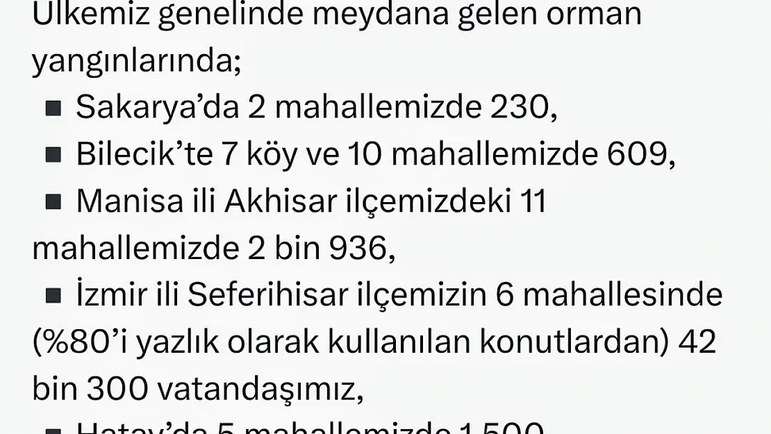 AFAD'tan yangın mağdurlarına 162 bin lira destek