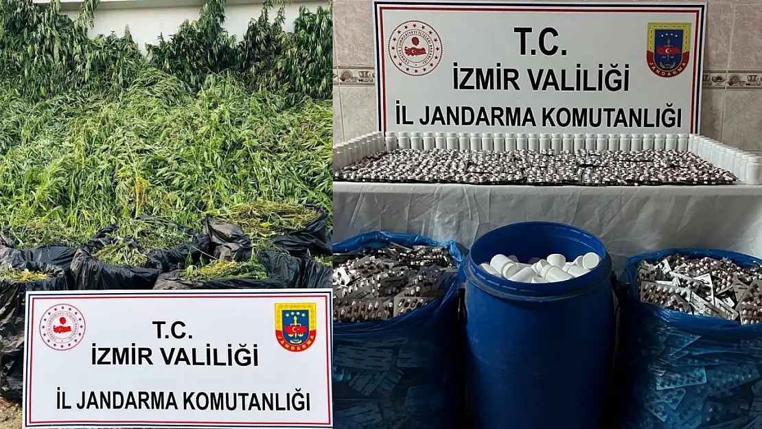 İzmir'de jandarmadan uyuşturucu operasyonu