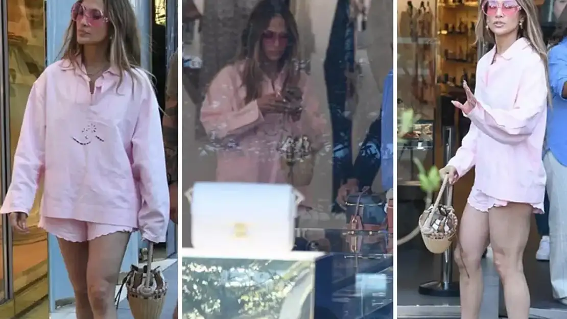 Jennifer Lopez İstanbul'da mağaza kapısından döndü
