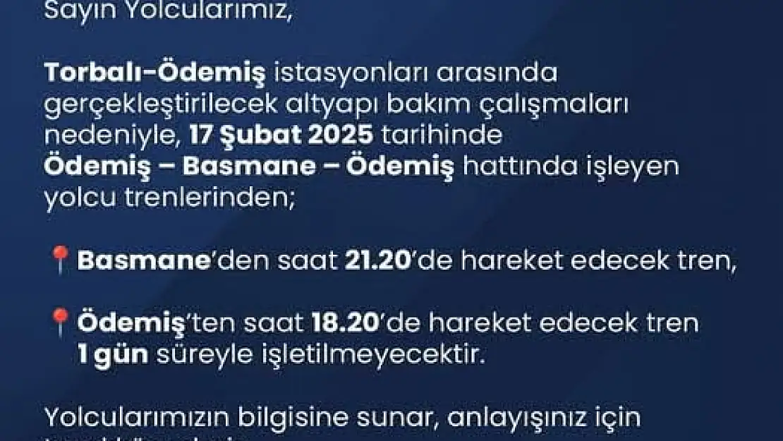 TCDD Duyurusu