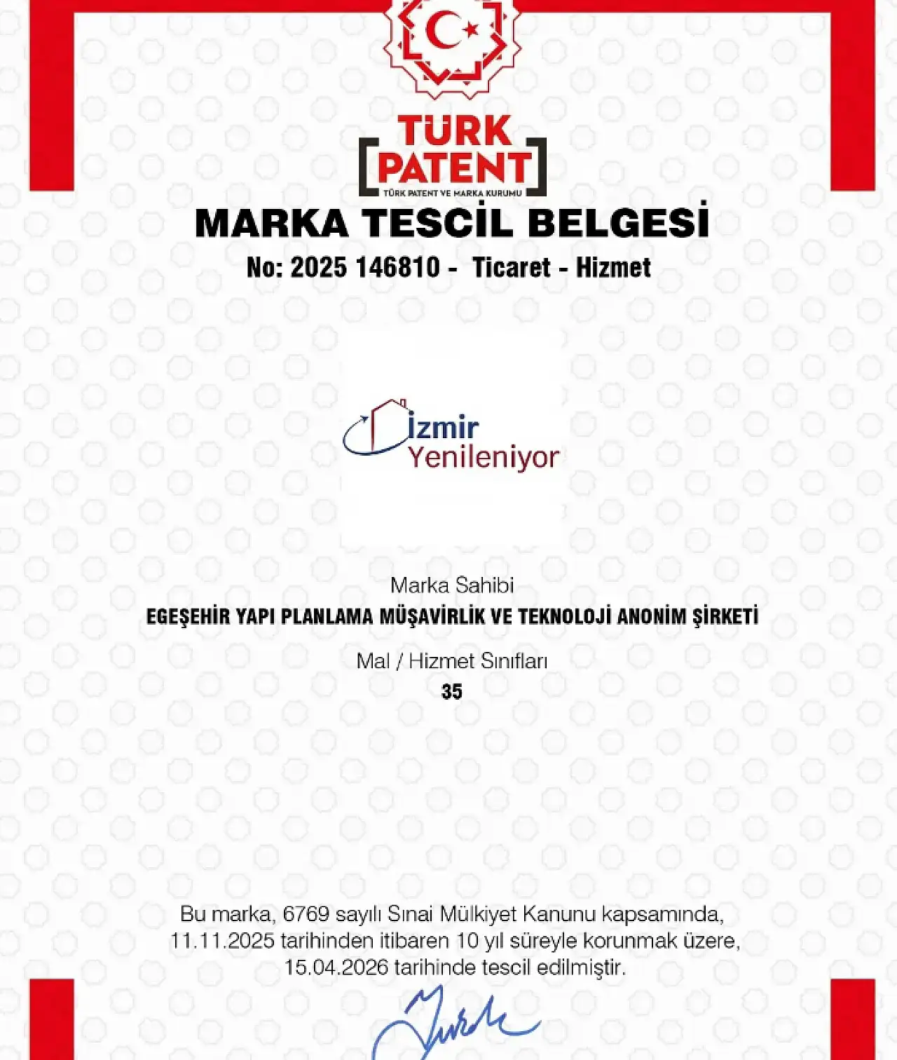 İzmir'in dönüşüm platformu tescillendi: 'İzmir Yenileniyor' için önemli adım