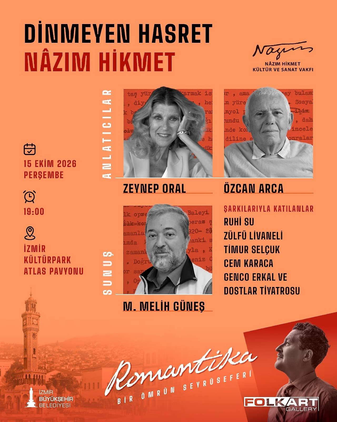Folkart Gallery'de Nâzım Hikmet etkinlikleri başlıyor