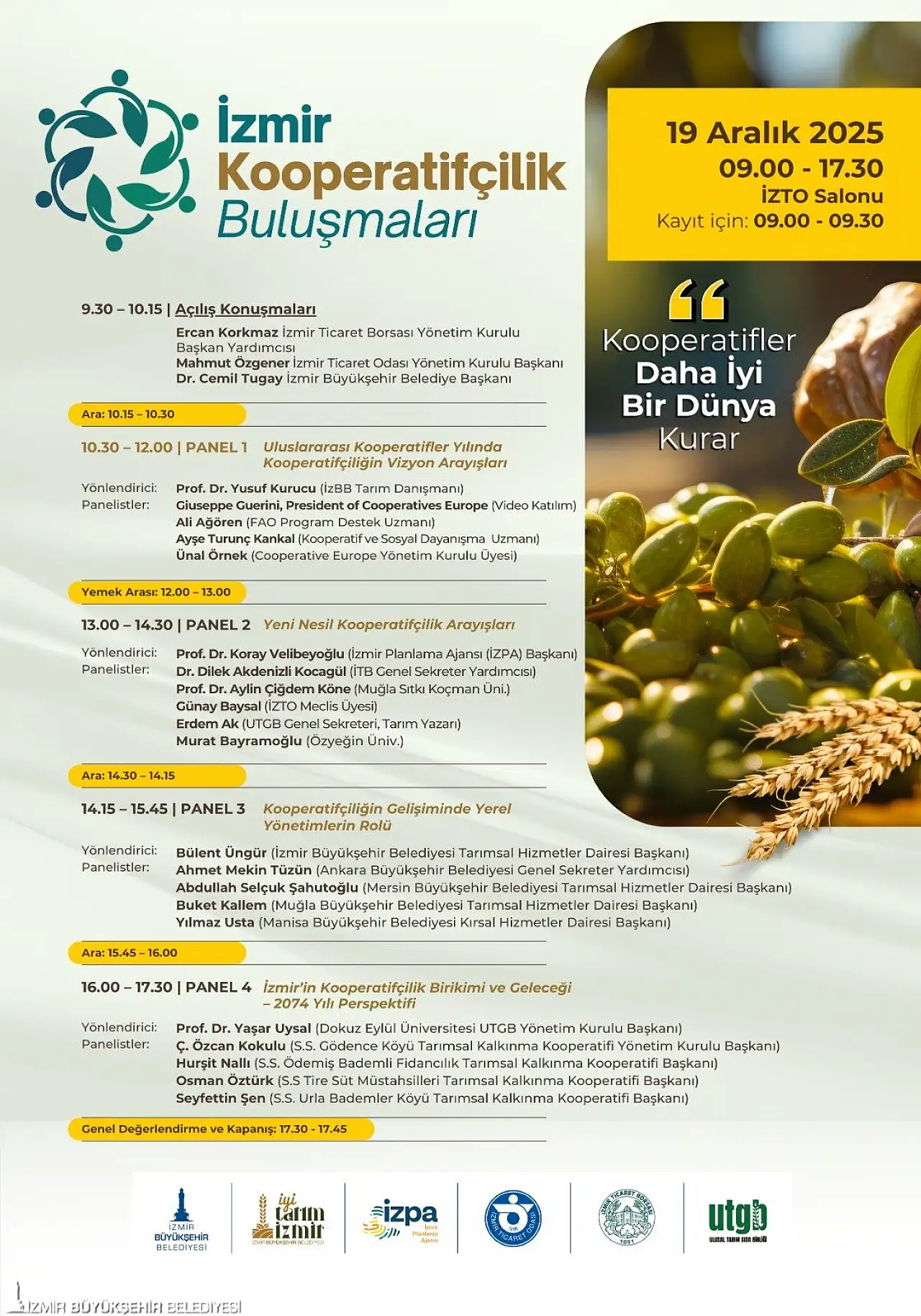 İzmir kooperatifçilik buluşmaları 19 Aralık'ta gerçekleşecek