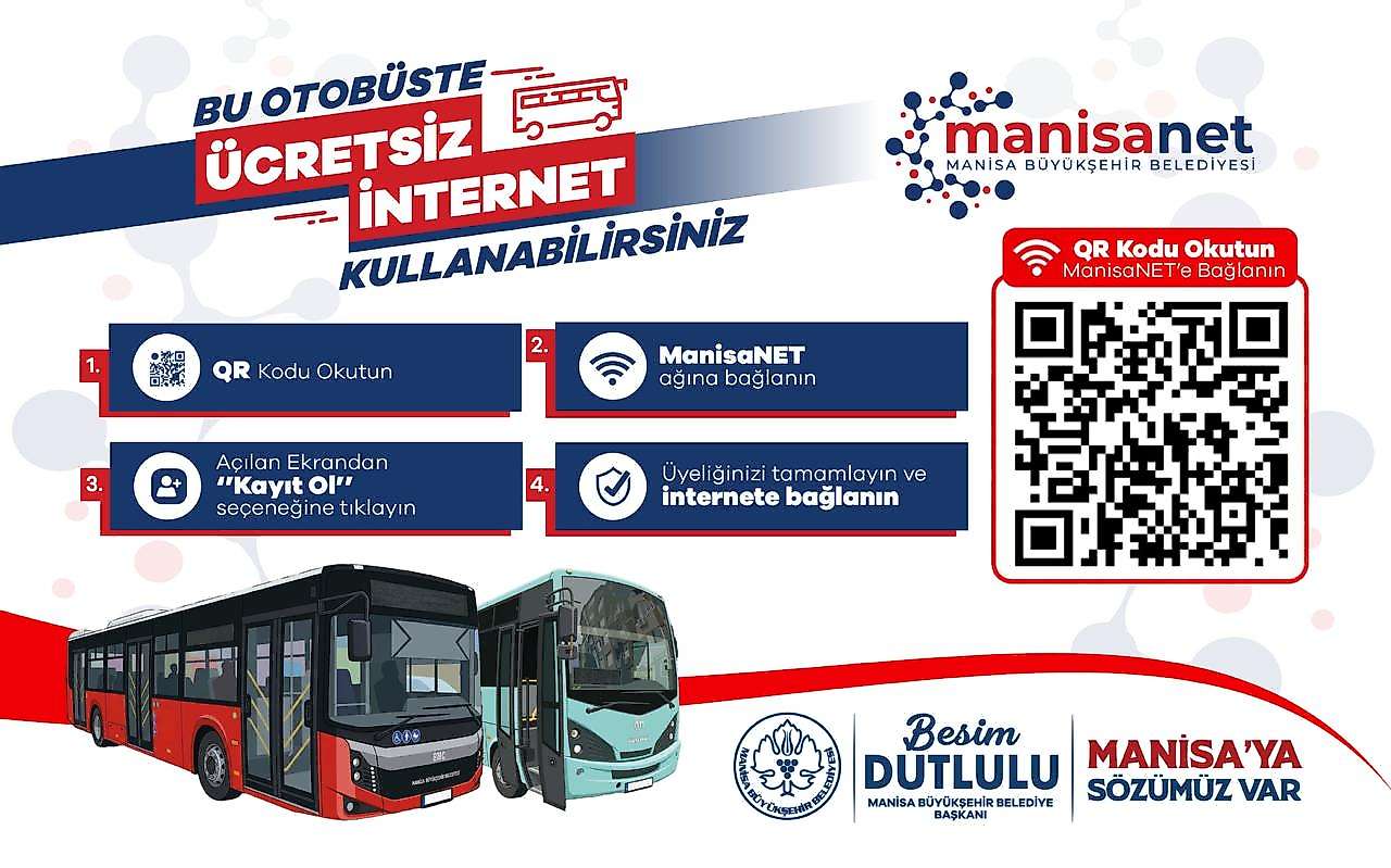 Manisa Büyükşehir Belediyesi, kent genelinde yaygınlaştırdığı ücretsiz internet hizmeti