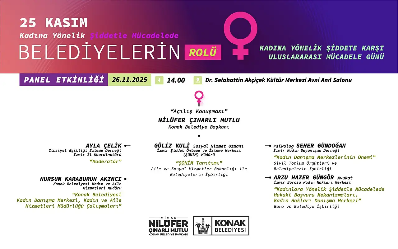 Konak Belediyesi 25 Kasım haftasında kadına yönelik şiddete karşı etkinlikler