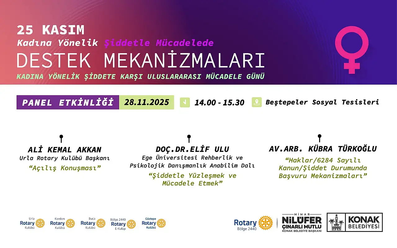 Konak Belediyesi 25 Kasım haftasında kadına yönelik şiddete karşı etkinlikler