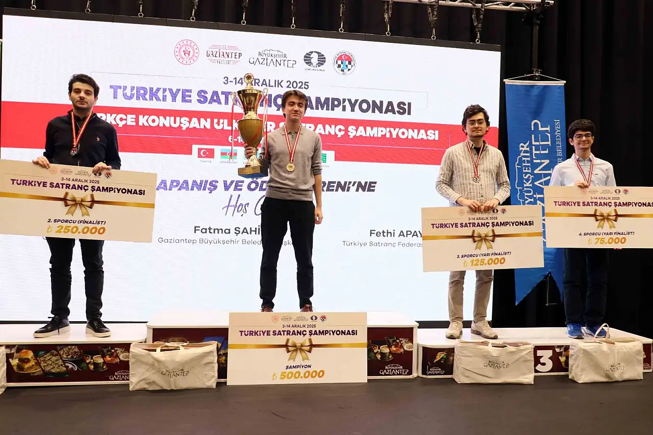 2025 Türkiye satranç şampiyonası ve Türkçe konuşan ülkeler satranç şampiyonası Gaziantep'te sona erdi