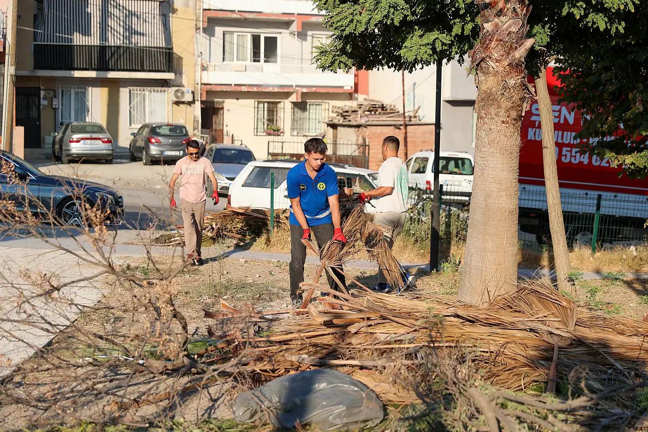 Buca'da park ve yeşil alanlara kapsamlı bakım