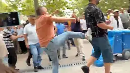 Özel'in cami çıkışında tekmeli arbede