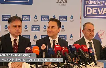 Babacan'dan İzmir çıkışı: 'Rant varsa iktidar-muhalefet fark etmiyor!'