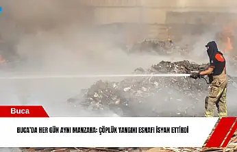 Buca'da her gün aynı manzara: Çöplük yangını esnafı isyan ettirdi