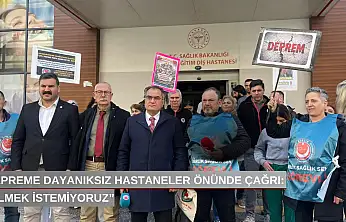 Depreme dayanıksız hastaneler önünde çağrı: 'Ölmek istemiyoruz'