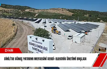 Dikili'de güneş yatırımı meyvesini verdi: Elektrik üretimi başladı
