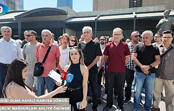 Ev sahibi olma hayali kabusa döndü: Azim Çelik mağdurları adliye önünde