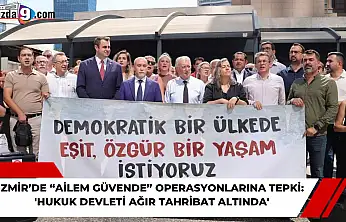 İzmir'de adliye önünde 'demokrasi, eşitlik ve özgürlük' mesajı