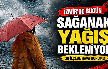 İzmir'de yağmur alarmı: Hangi ilçede sıcaklık kaç derece olacak?