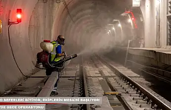 Metro seferleri bitiyor, ekiplerin mesaisi başlıyor! İzmir'de gece operasyonu