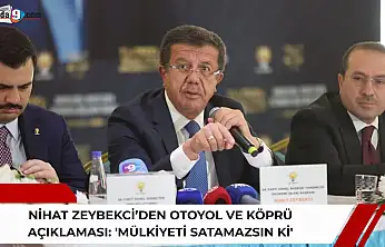 Nihat Zeybekci'den otoyol ve köprü açıklaması: 'Mülkiyeti satamazsın ki'