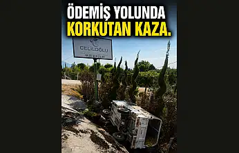Ödemiş Yolunda Yürekleri Ağza Getiren Kaza!