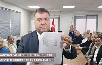 Özkan'dan 'algı operasyonu' çıkışı: Odamız tek kuruş zarara uğramadı