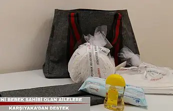 Yeni bebek sahibi olan ailelere Karşıyaka'dan destek