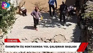 Ödemiş'in Üç Noktasında Yol Çalışması Başladı