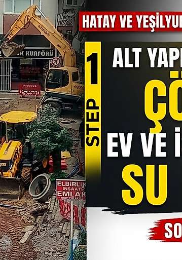 İzmir'de sağanak felaketi! Yol çöktü, araçlar çukura saplandı