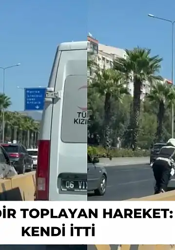 İzmir'de takdir toplayan hareket: Aracı kendi itti