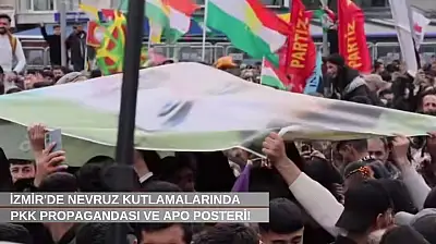 İzmir'de Nevruz kutlamalarında örgüt propagandası!
