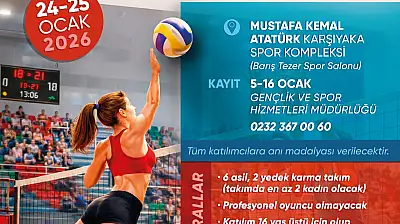 Karşıyaka Belediyesi'nden 16 yaş ve üzeri için ücretsiz voleybol turnuvası