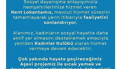 Menderes Belediyesi Kent Lokantası'nı kapatıyor