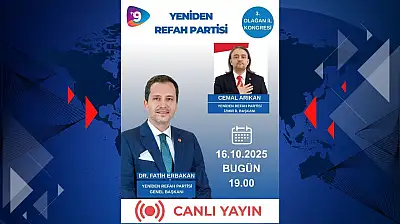 Yeniden Refah Partisi İzmir 3. Olağan İl Kongresi bugün saat 19:00'da gerçekleşiyor