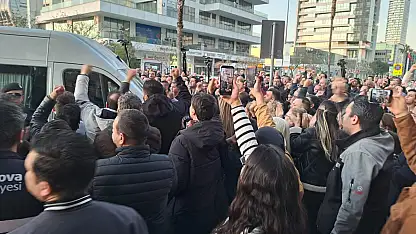 Başkan Eşki adliyeye getirildi, adliye önü karıştı