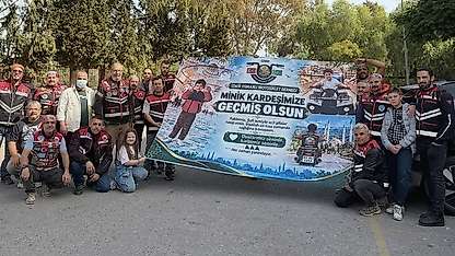 İzmir'de lösemi hastası Ali Tahir'e motosikletçilerden moral desteği