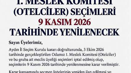KUTO Otelciler Komitesi'nde seçimler yenileniyor