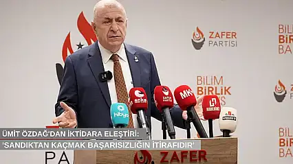 Ümit Özdağ'dan iktidara eleştiri: 'Sandıktan kaçmak başarısızlığın itirafıdır'