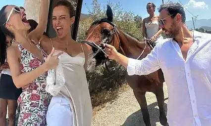 Gelin gerçekten ata bindi! Bestemsu Özdemir ve Ersin Görkem evlilik yolunda