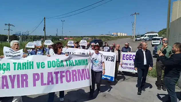 Aliağa'da tartışmalı çimento projesine keşif: Çevrecilerden sert tepki