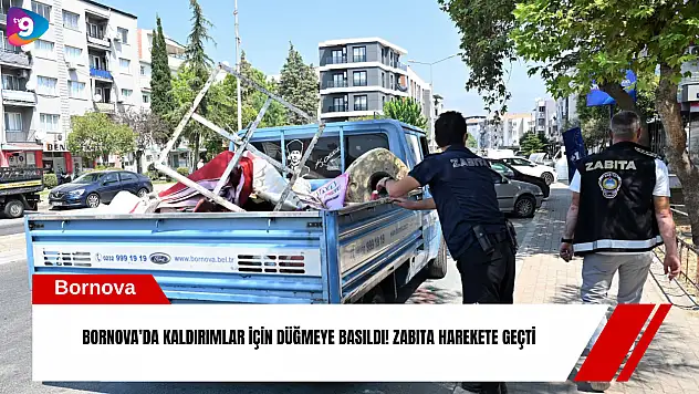 Bornova'da kaldırımlar için düğmeye basıldı! Zabıta harekete geçti