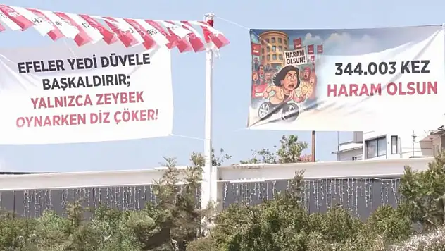 Çerçioğlu'na tepki pankartları meydanı kapladı