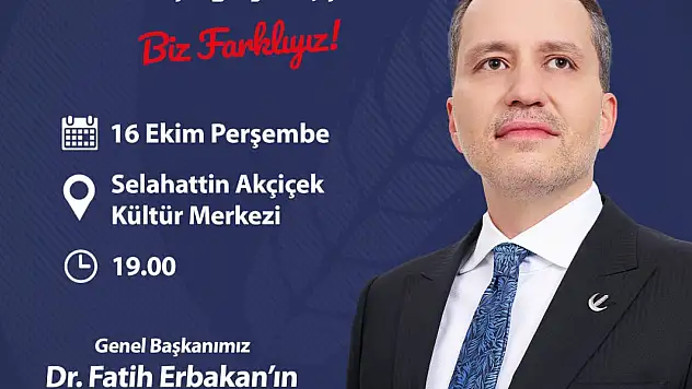 Dr. Fatih Erbakan 16 Ekim'de İzmir'de: Refah Partisi 3. Olağan İl Kongresi'ne tüm halk davetli