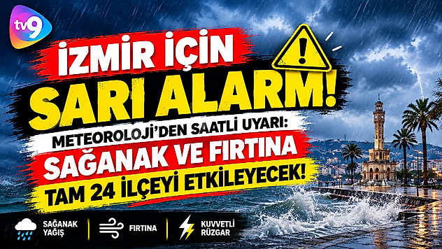 İzmir'de sarı kodlu alarm! Sağanak ve kuvvetli rüzgar için saat verildi