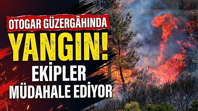 Otogar güzergâhında yangın: Ekipler müdahale etti