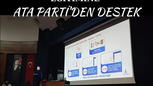 Tire'de afet darkındalık eğitimine ATA Parti'den destek