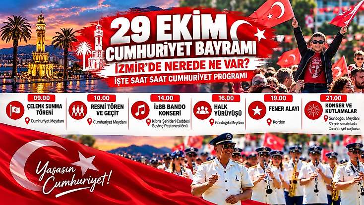 29 Ekim’de İzmir’de nerede ne var İşte saat saat Cumhuriyet programı