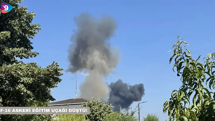 F-16 askeri eğitim uçağı düştü!