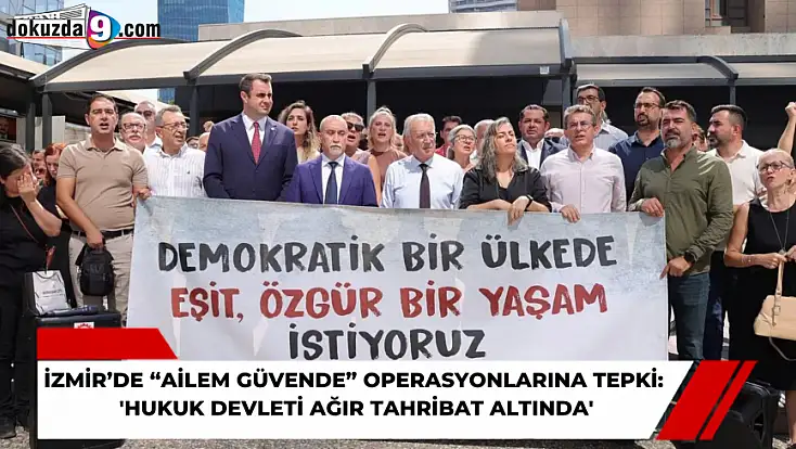 İzmir’de adliye önünde 'demokrasi, eşitlik ve özgürlük' mesajı