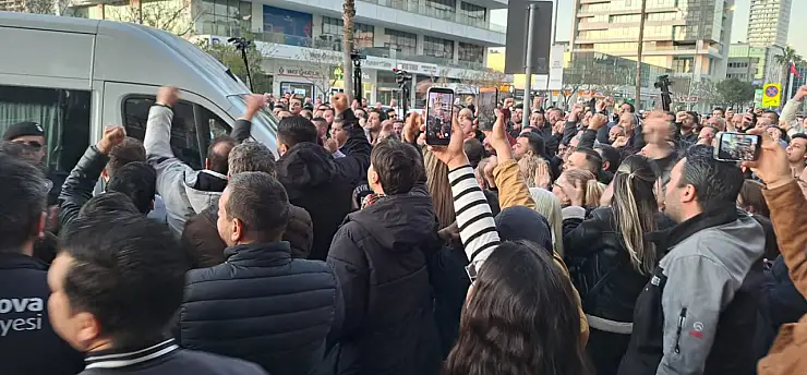Başkan Eşki adliyeye getirildi, adliye önü karıştı