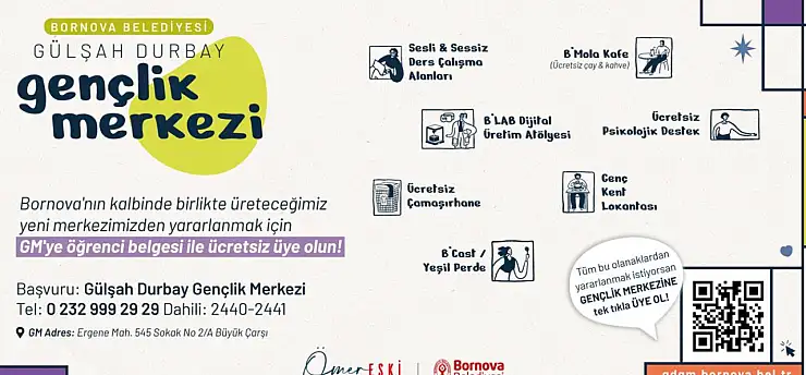 Gülşah Durbay'ın adı Bornova Gençlik Merkezi ile yaşayacak